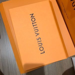 Louis Vuitton boxes with ribbon and bag